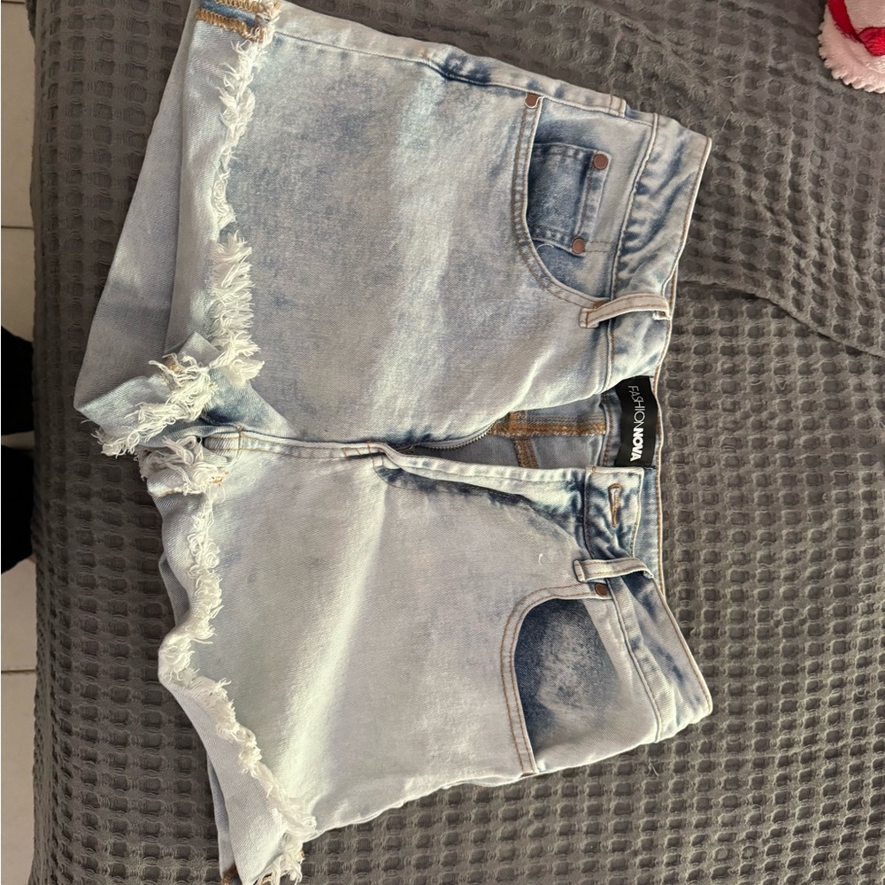Acid Wash Denim Shorts